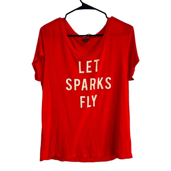 Express women’s red let sparks fly tshirt - Picture 2 of 10